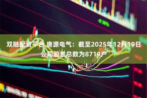 双融配资平台 唐源电气：截至2025年12月19日公司股东总数为8719户