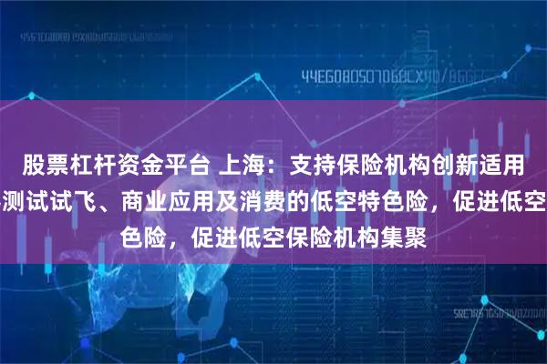股票杠杆资金平台 上海：支持保险机构创新适用于低空航空器测试试飞、商业应用及消费的低空特色险，促进低空保险机构集聚